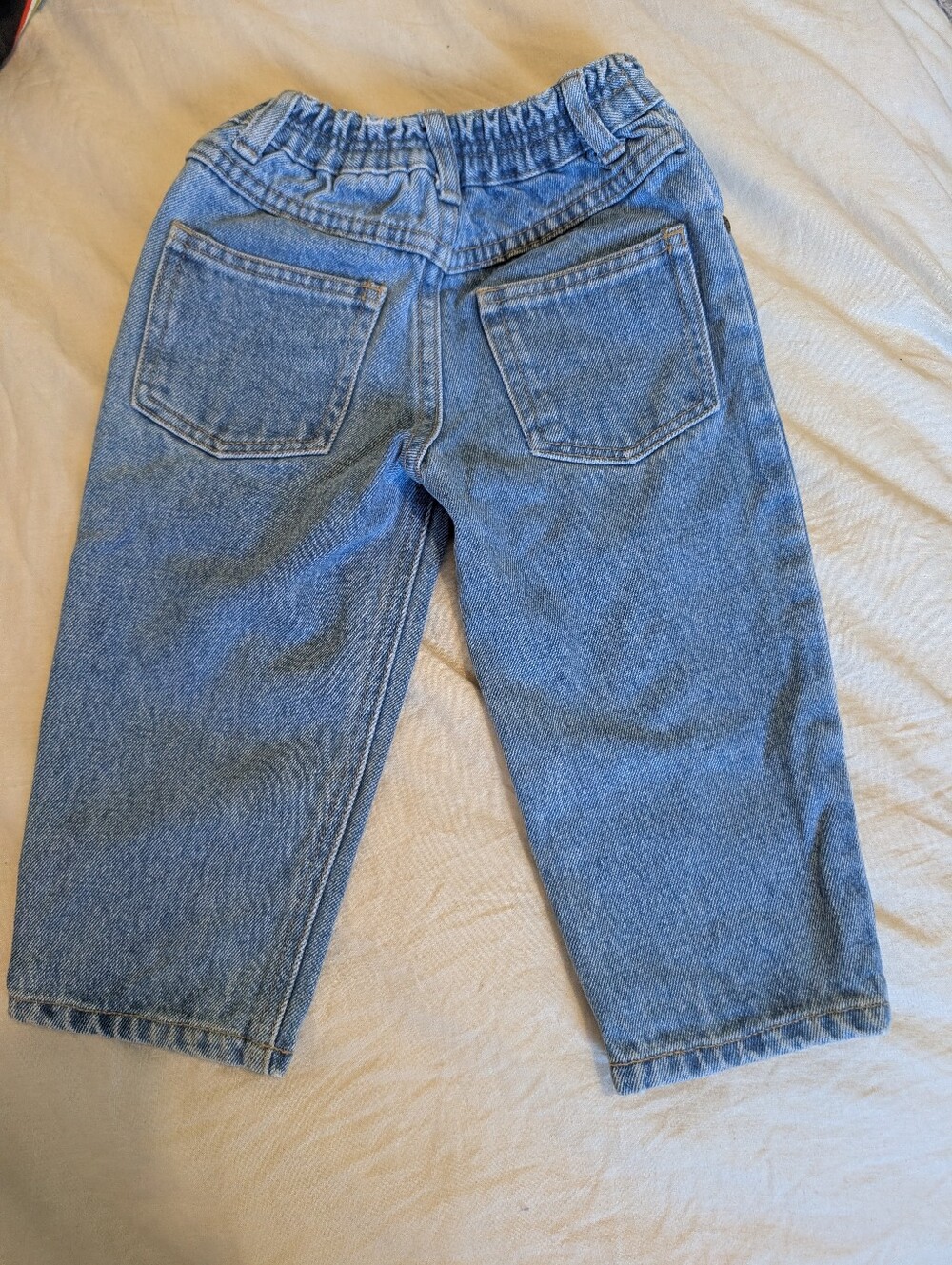 Vintage Nevada Light Wash Embroidered Rose Kid's Jeans 2 T Cotton - Picture 5 of 5